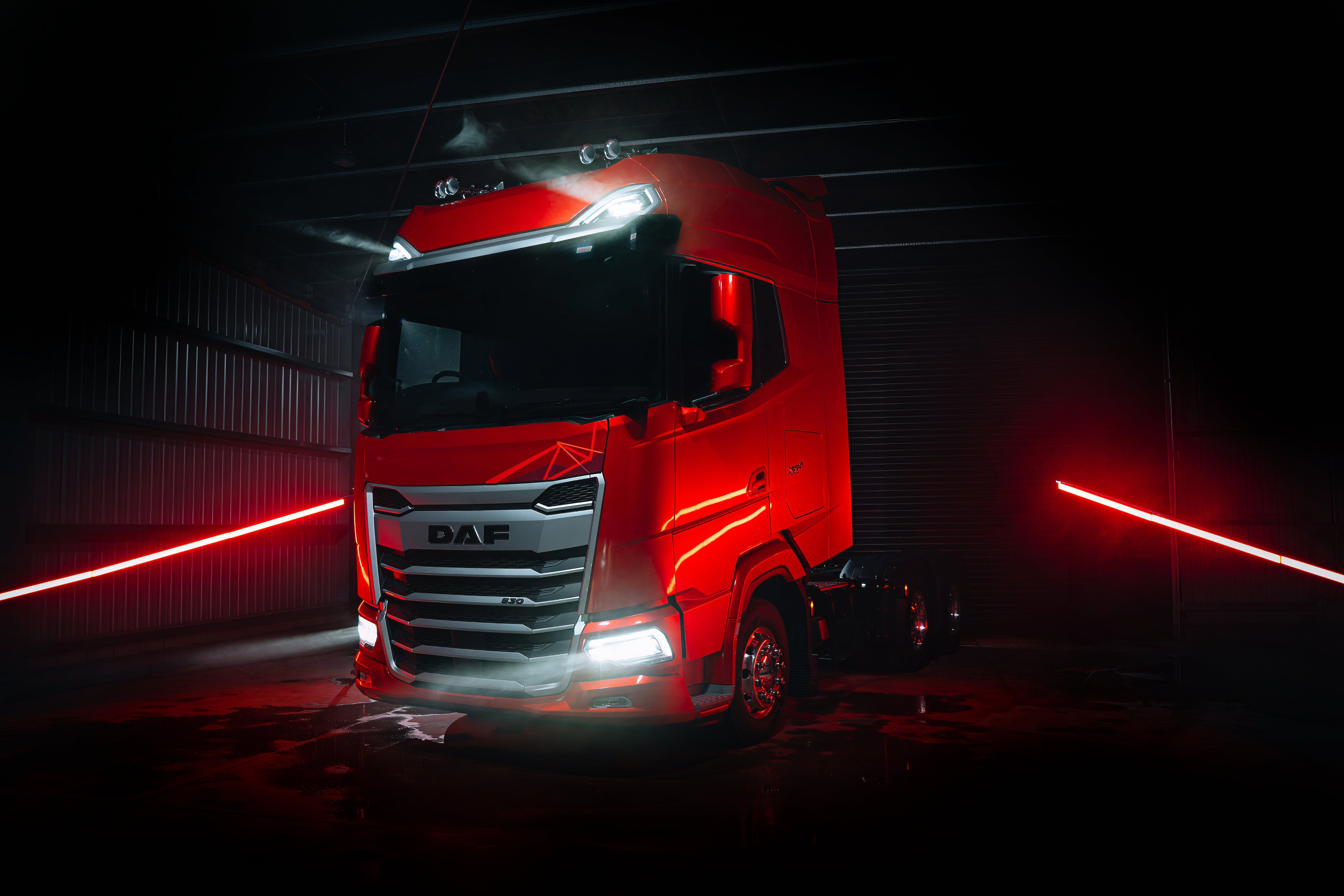 DAF XF truck working in a New Zealand forest setting