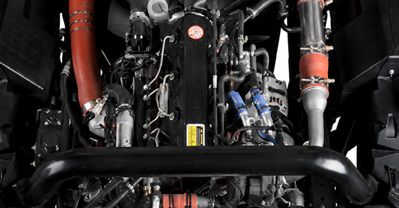 Cummins B Series diesel engine bay in a JAC truck