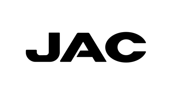 The image displays the bold, black capital letters JAC on a white background.