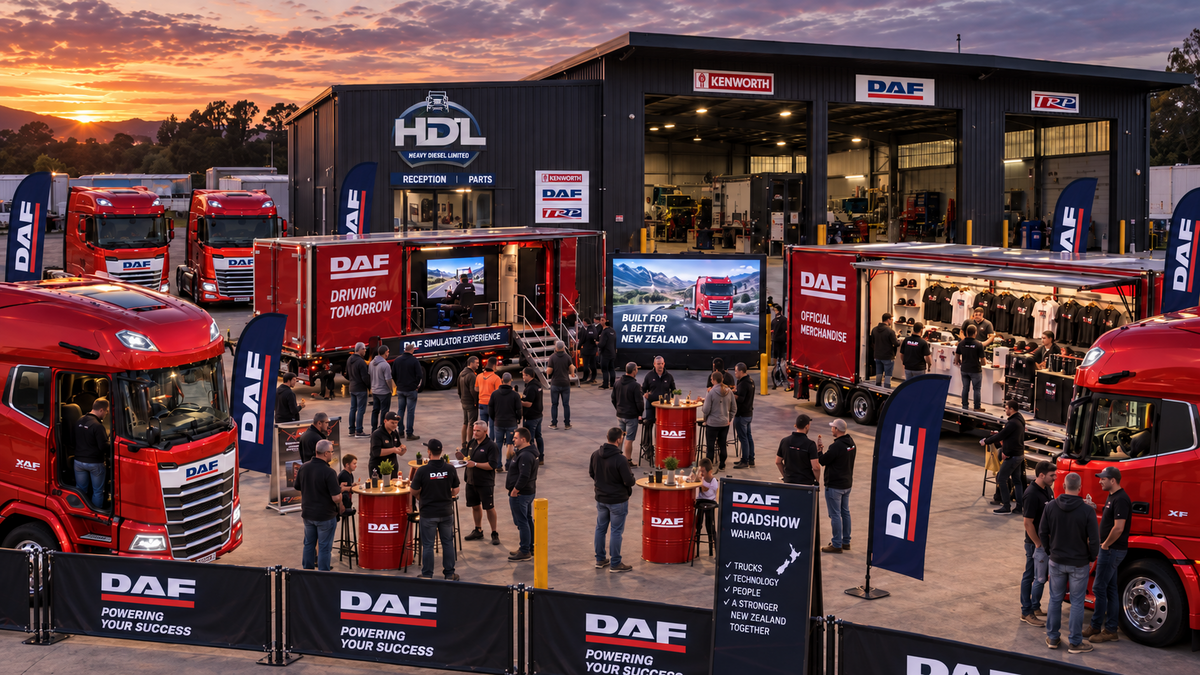 New Generation DAF Roadshow experience with trucks, simulator and customers