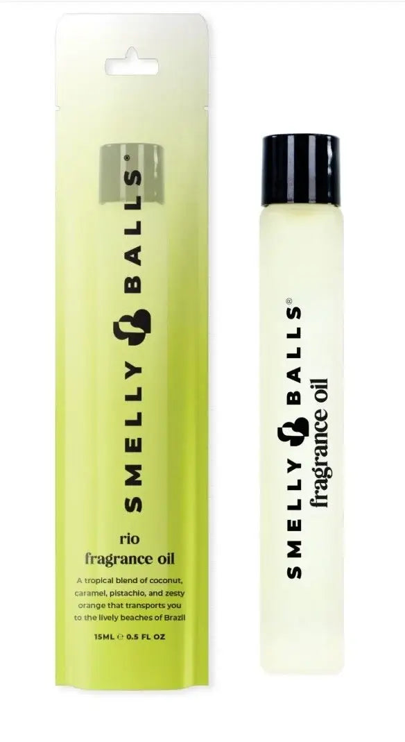 Kenworth Smelly Balls refill, Rio scent, bottle and packaging